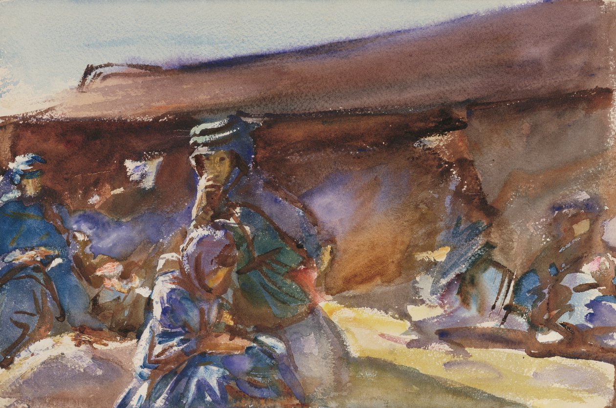 Czarny Namiot (wc na papierze) autorstwa John Singer Sargent