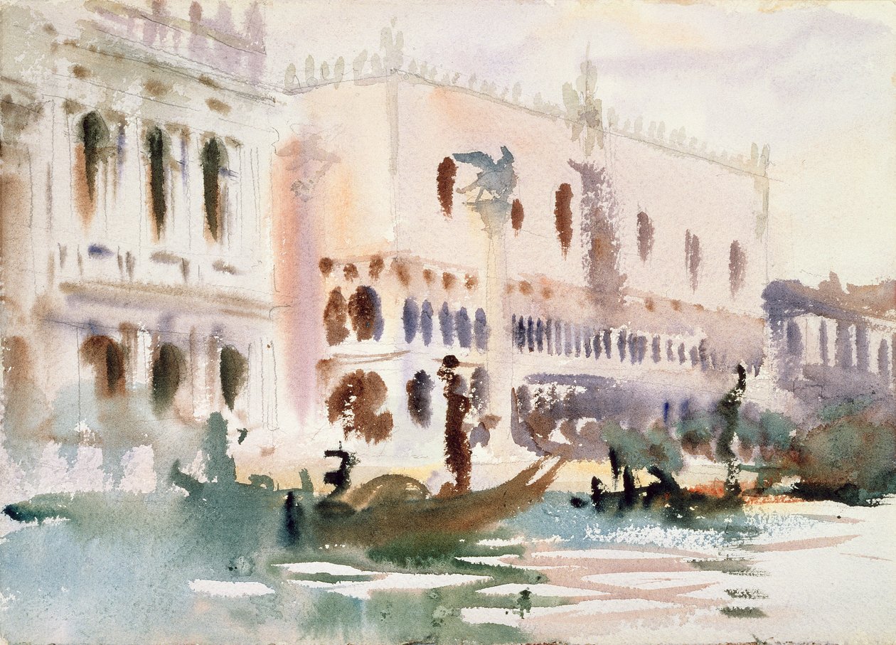 Z Gondoli (wc na papierze) autorstwa John Singer Sargent