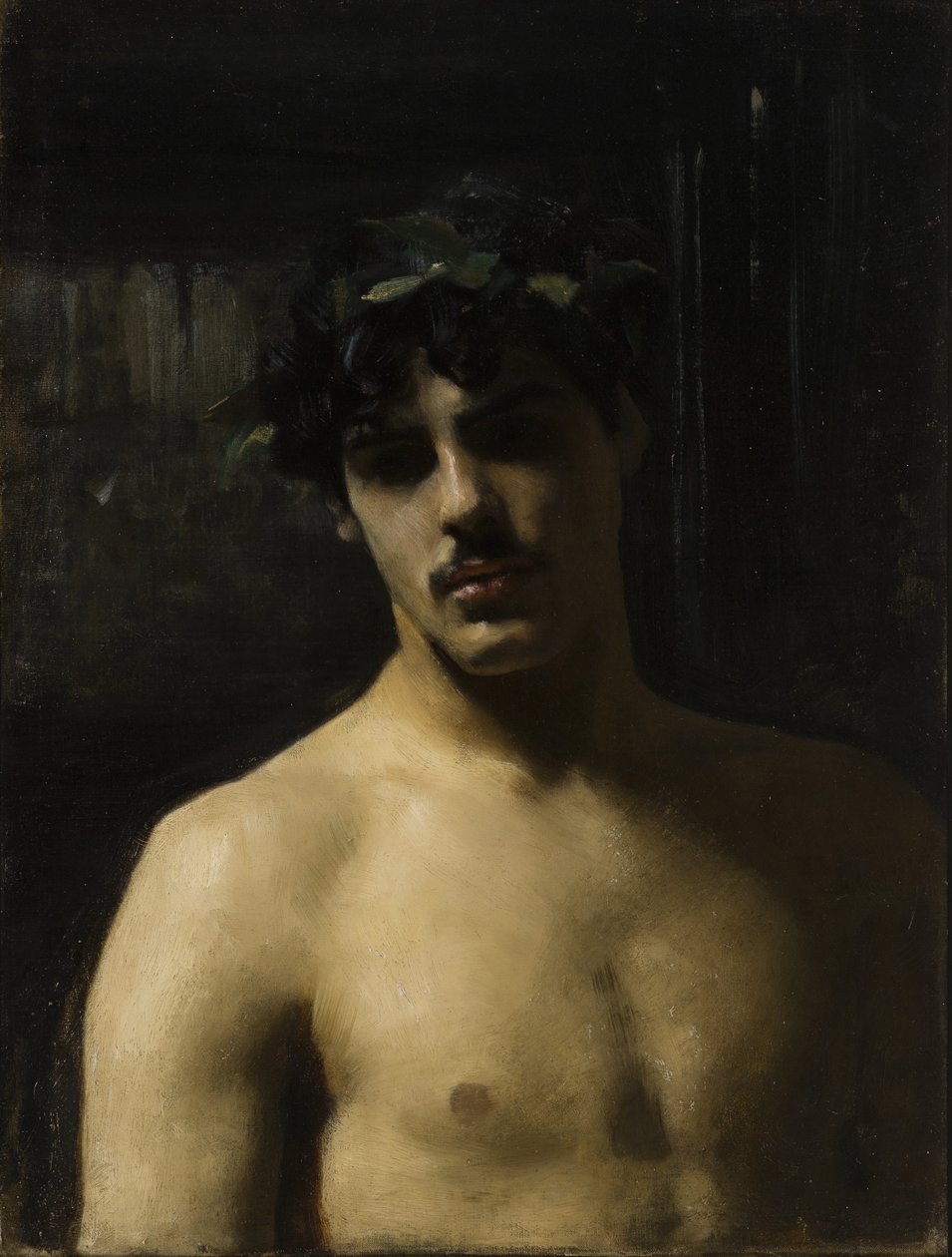Mężczyzna noszący laury, 1874-80 autorstwa John Singer Sargent