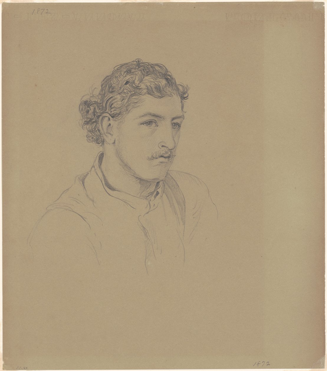 Mężczyzna z kręconymi włosami, 1872. autorstwa John Singer Sargent