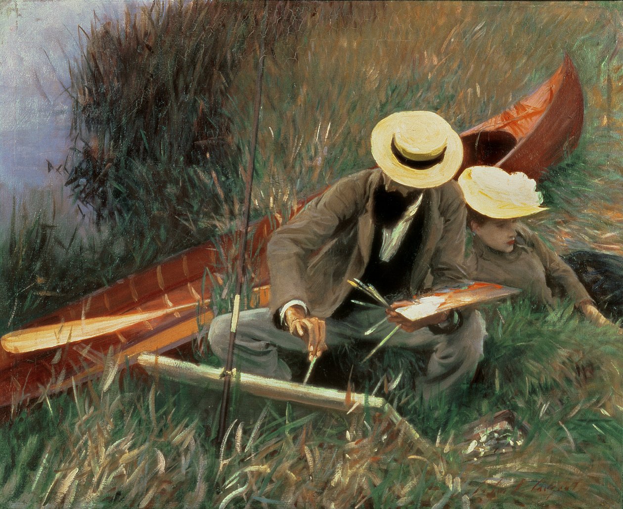 Paul Helleu szkicujący swoją żonę, 1889 autorstwa John Singer Sargent