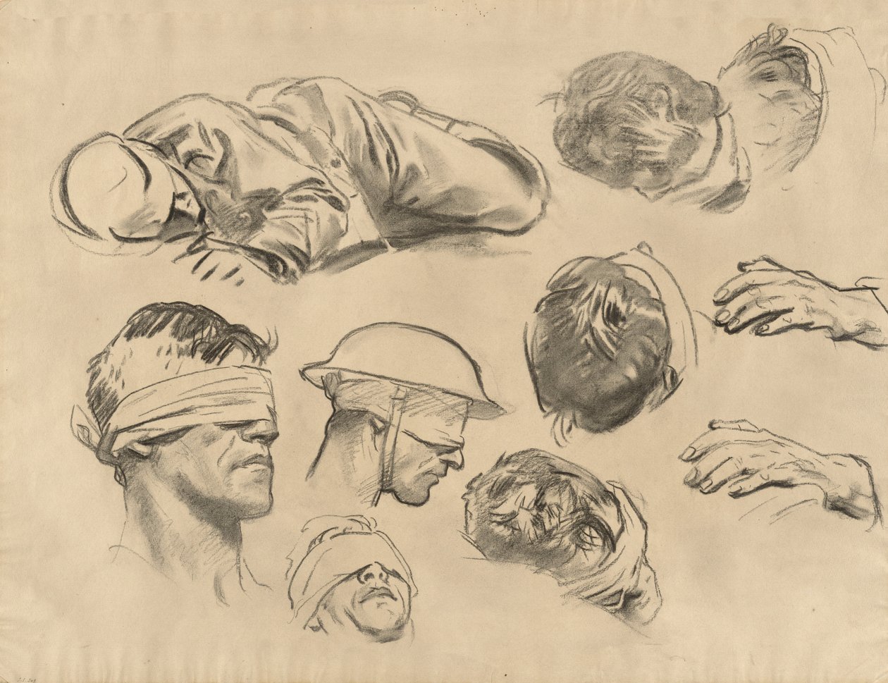 Studia dla zagazowanych, 1918-1919. autorstwa John Singer Sargent