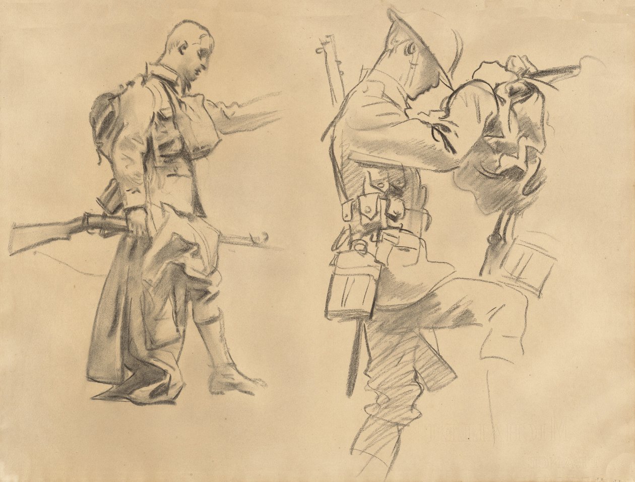 Studia dla zagazowanych [recto], 1918-1919. autorstwa John Singer Sargent