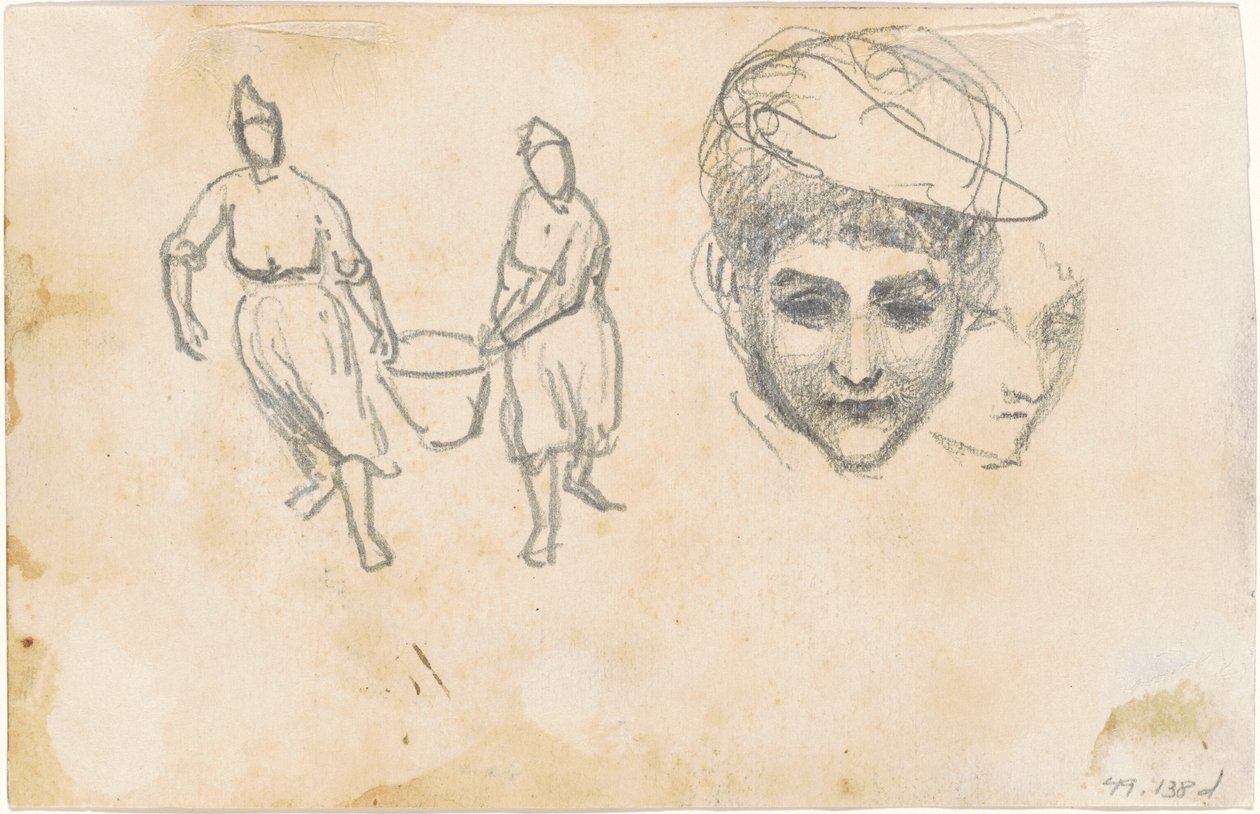 Studia chłopskie [verso], 1870-1872. autorstwa John Singer Sargent