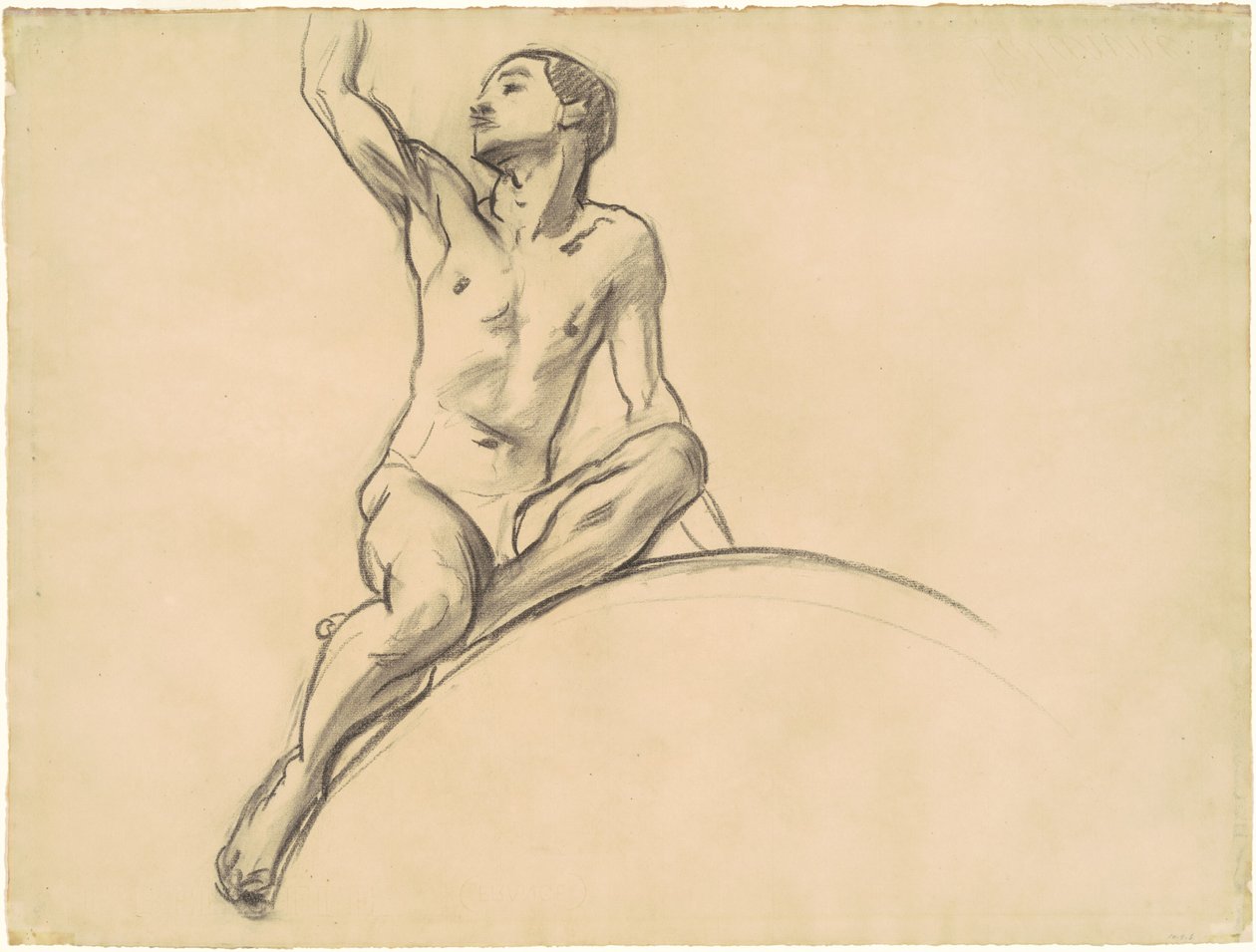 Studium dla rysunku powyżej „Muzyka” autorstwa John Singer Sargent