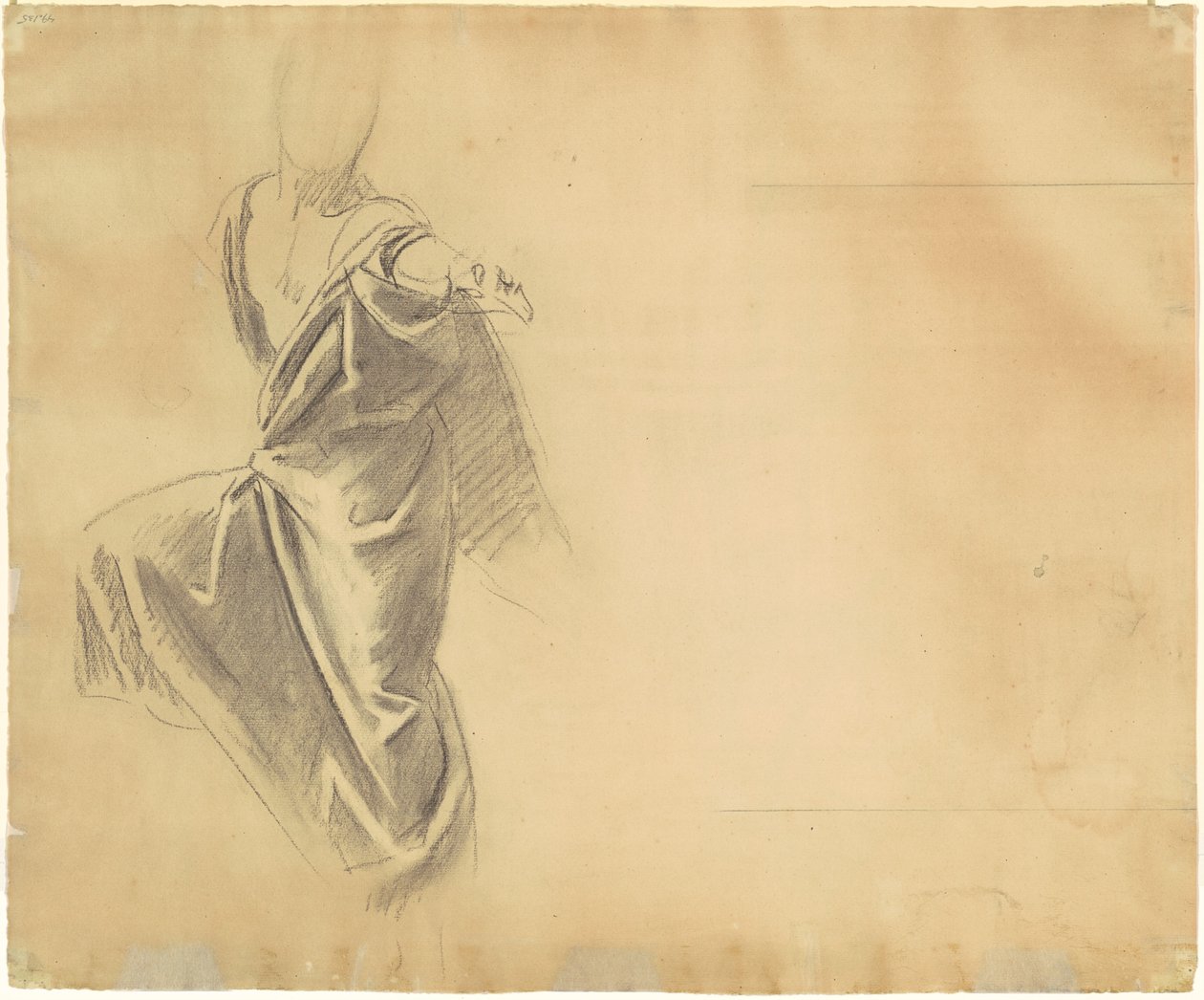 Studium Draperii [verso], 1920-1922. autorstwa John Singer Sargent