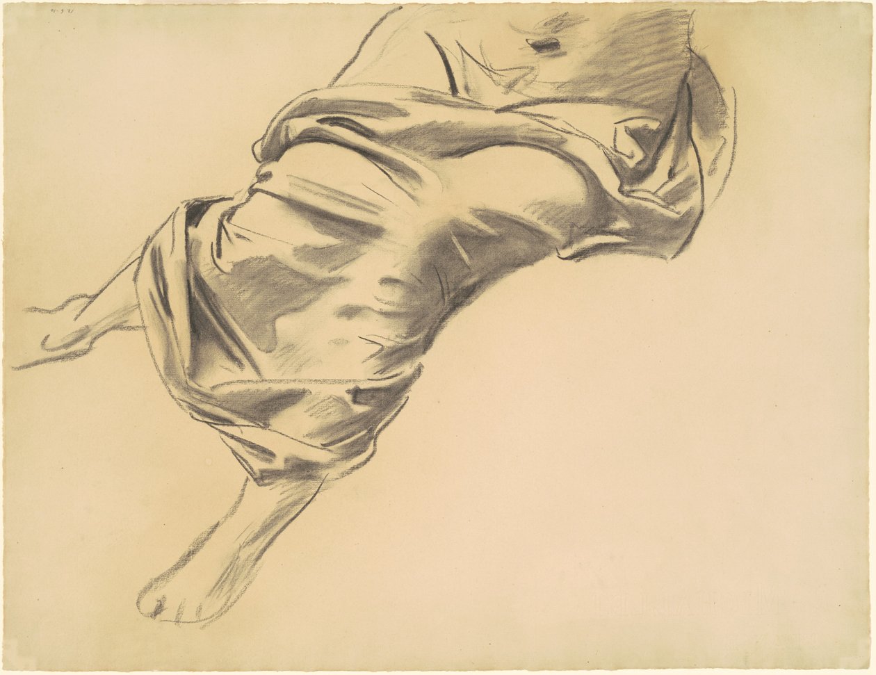 Studium udrapowanej postaci, 1920-1925. autorstwa John Singer Sargent