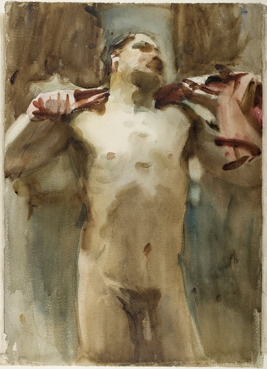 Studium męskiej nagiej sylwetki autorstwa John Singer Sargent