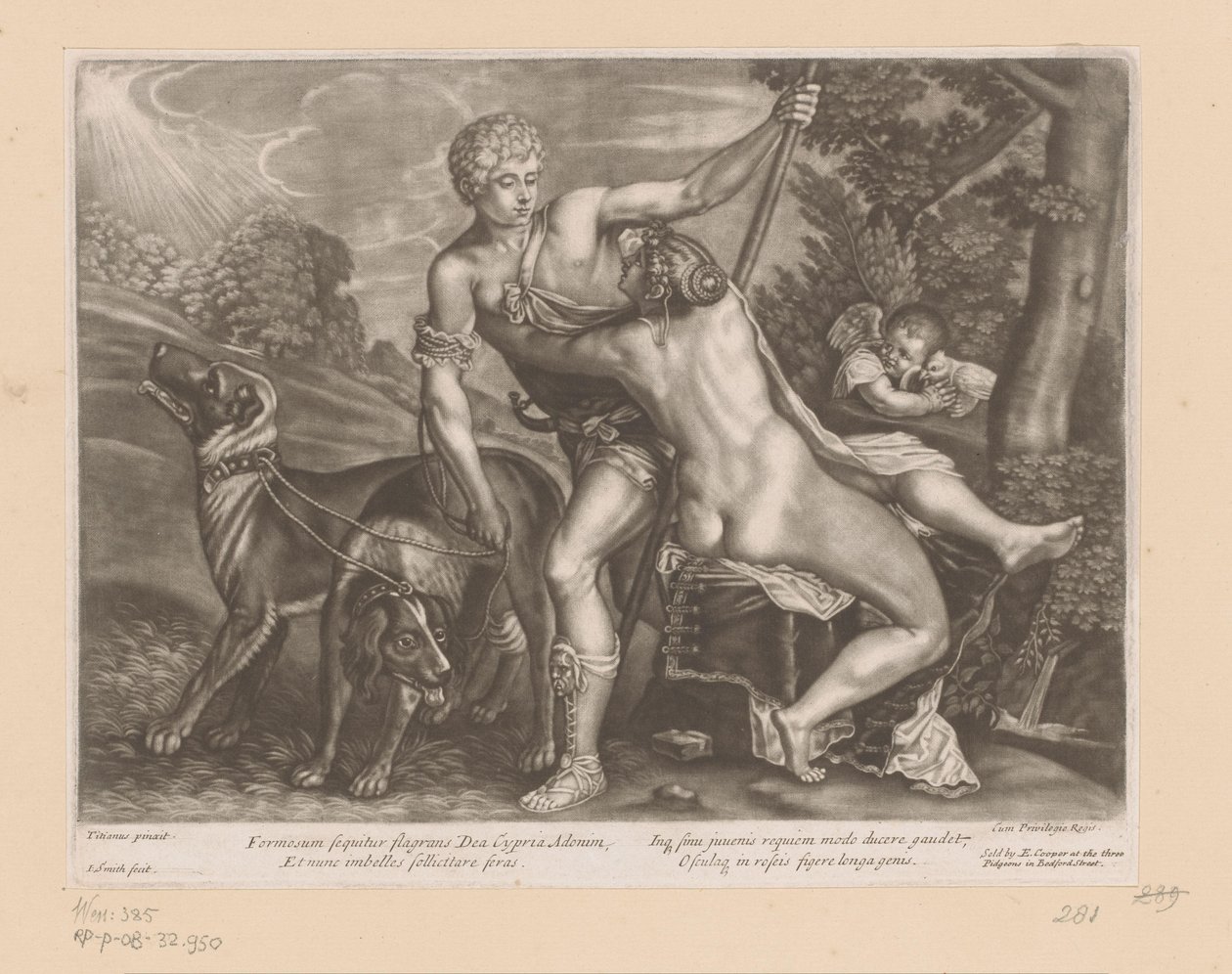 Wenus i Adonis autorstwa John Smith