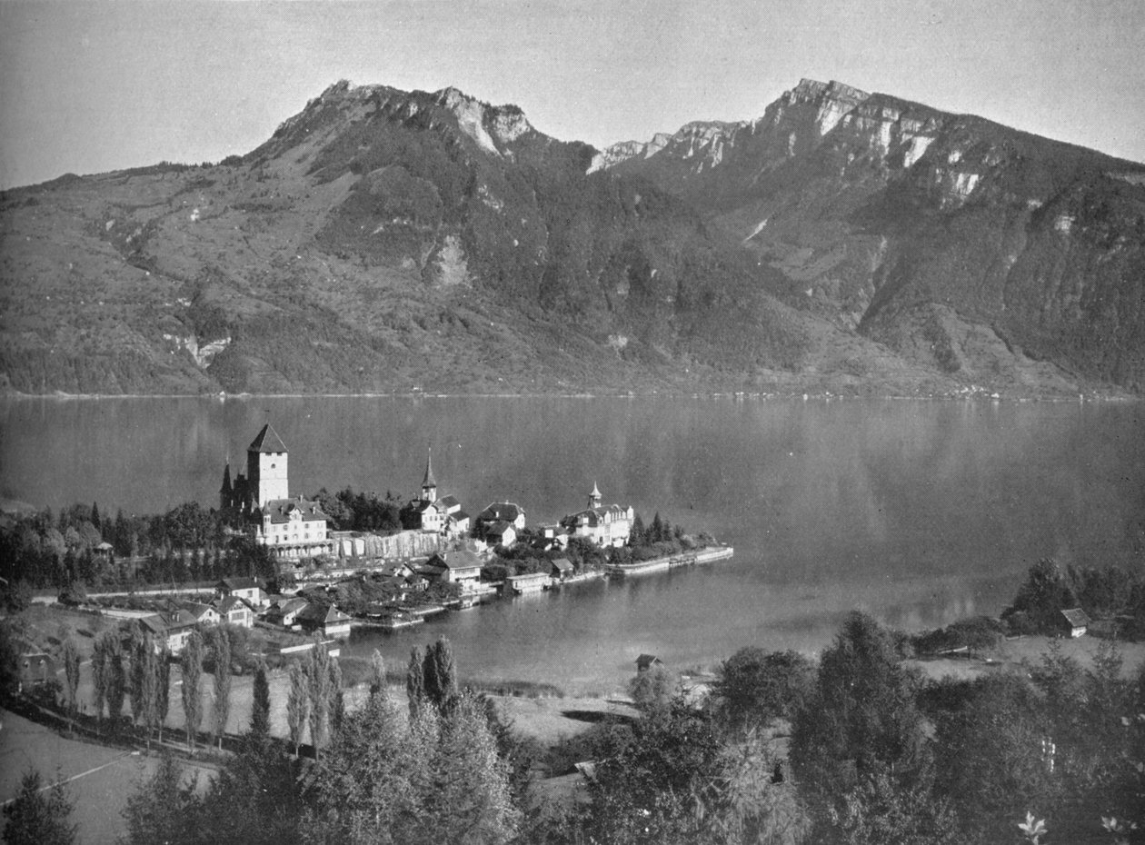 Spiez, nad jeziorem Thun, 1910 autorstwa John Swain and Son