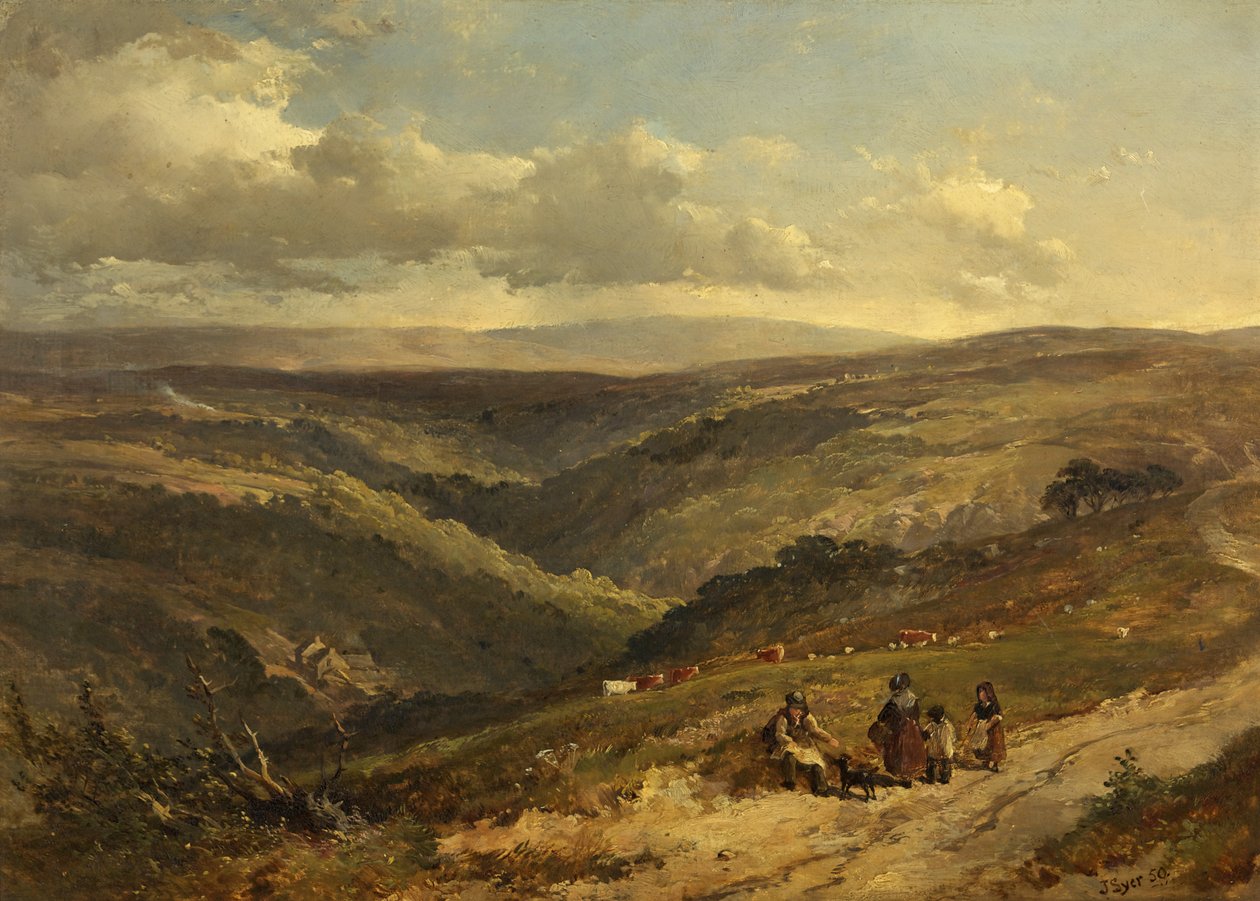 Porlock Road i Dolina Doone autorstwa John Syer