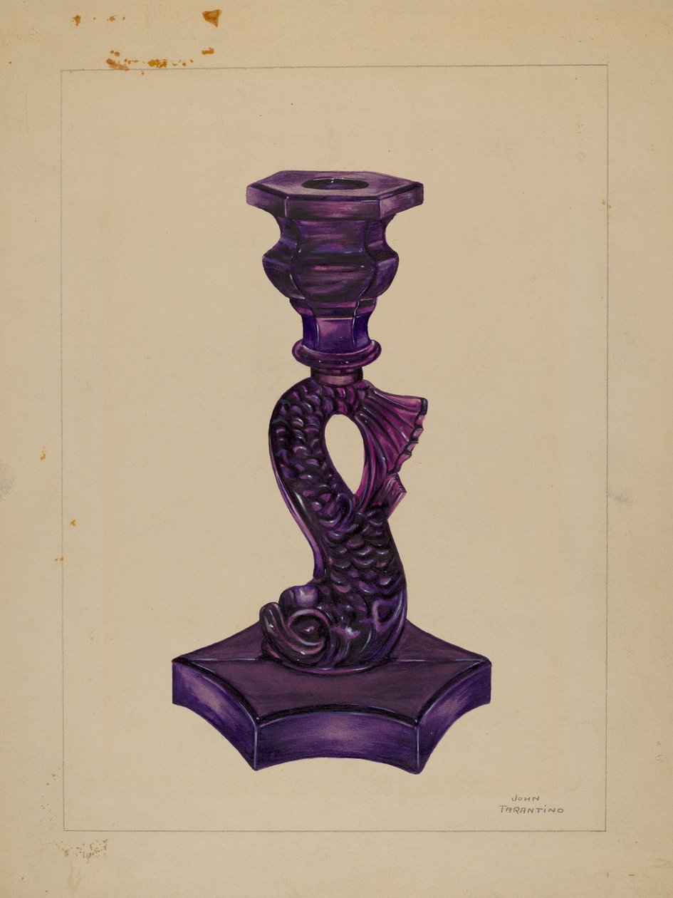 Świecznik Delfin, ok. 1900 r. 1936. autorstwa John Tarantino