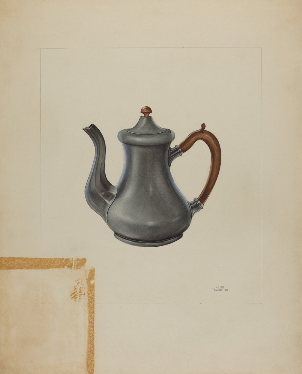 Czajnik z cyny, 1935-1942. autorstwa John Tarantino