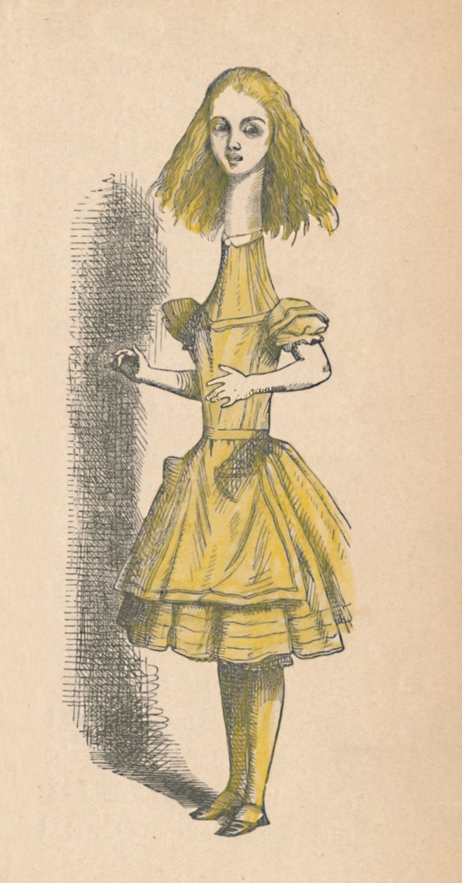 Alicja z długą szyją, 1889 autorstwa John Tenniel
