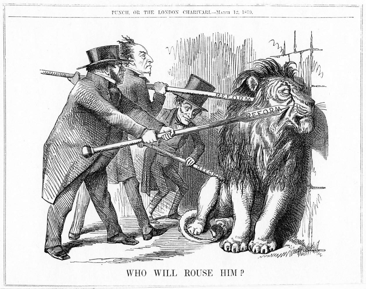 Kto go obudzi? 1859 autorstwa John Tenniel