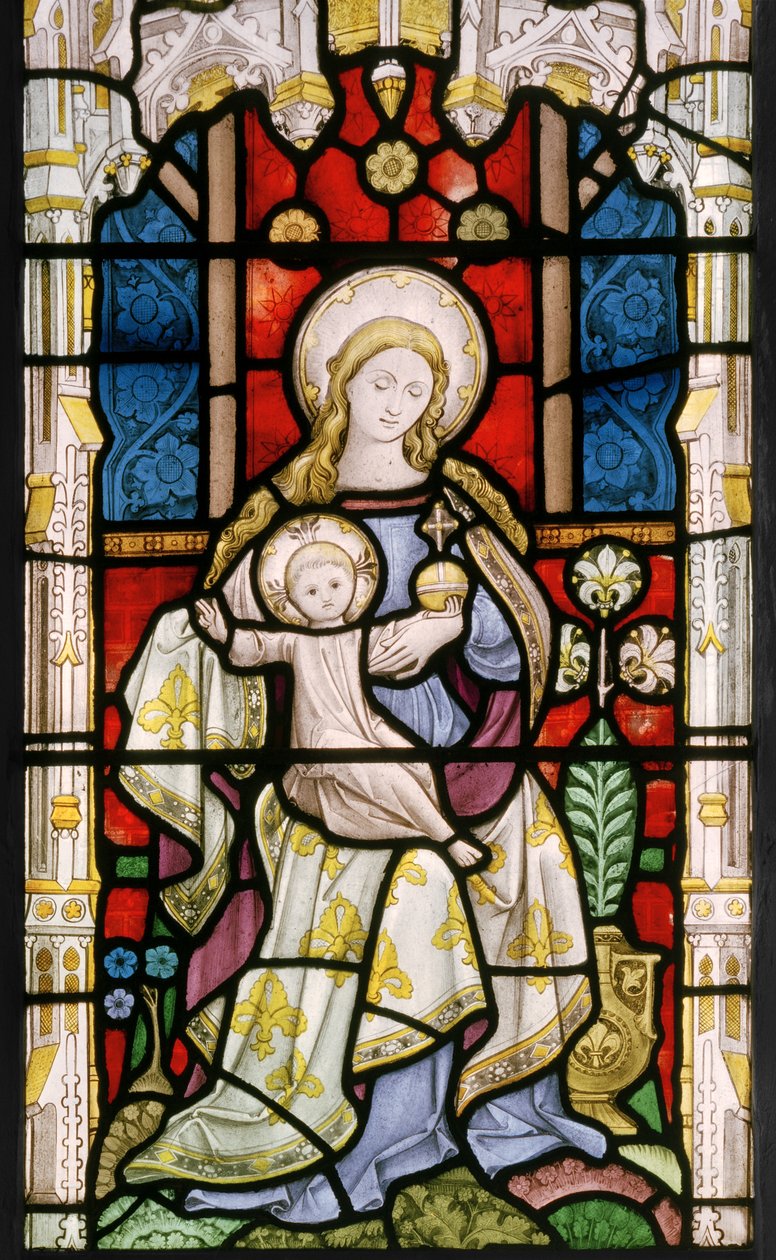 Madonna z Dzieciątkiem, c.1863 (witraże) autorstwa John Thomas Grylls