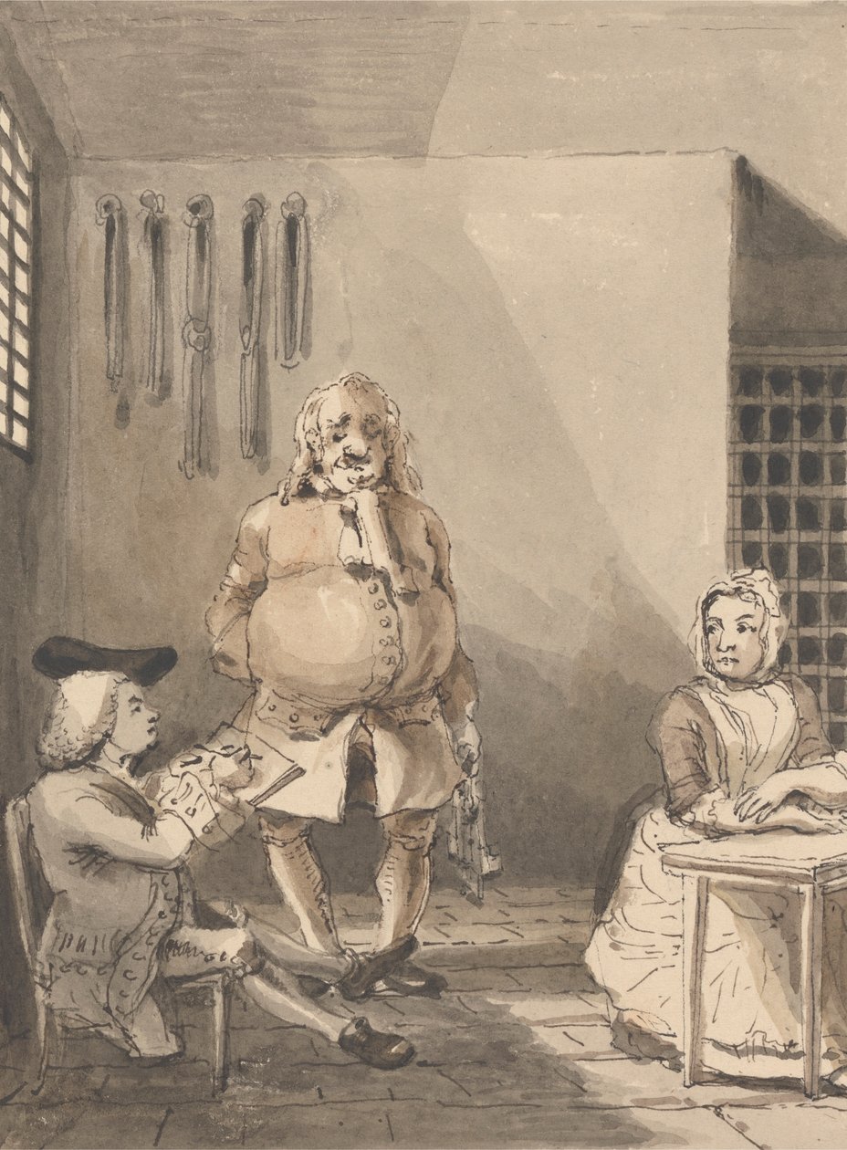 Hogarth Rysunek Sarah Malcolm autorstwa John Thomas Smith