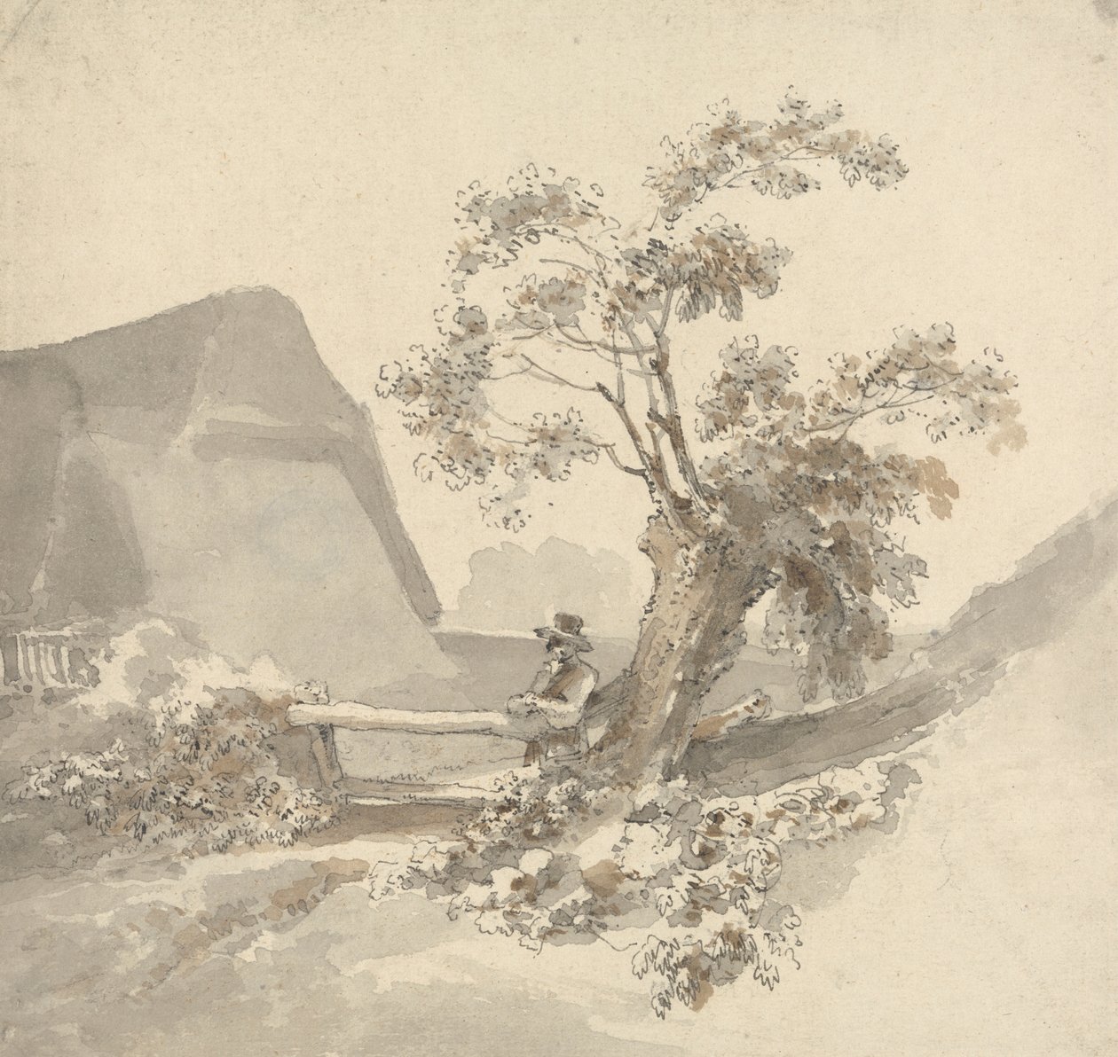 Mężczyzna obok przełazu autorstwa John Thomas Smith