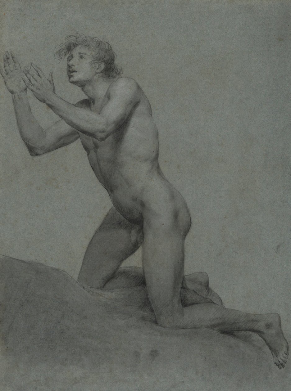 Szkic męskiego aktu – studium życia autorstwa John Trumbull