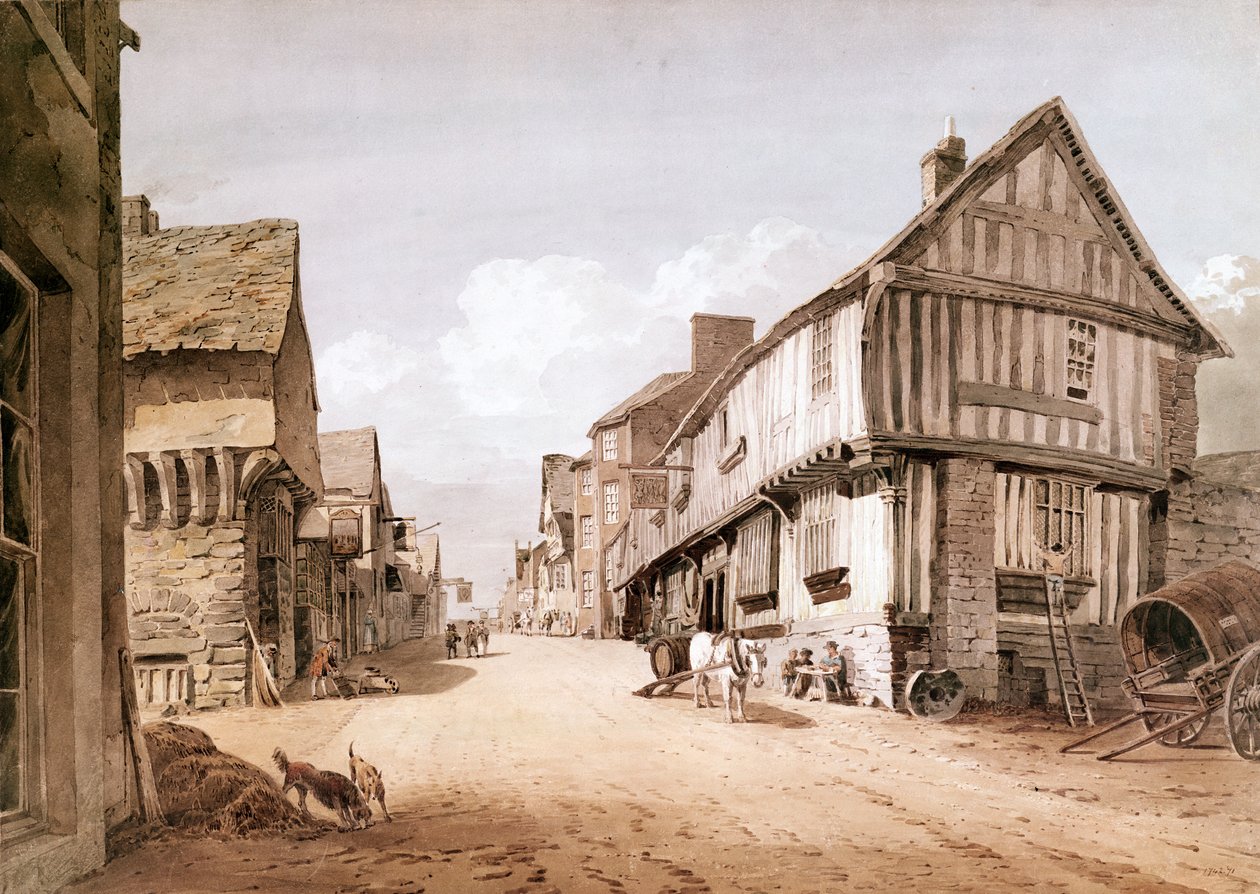 High Street, Conway autorstwa John Varley