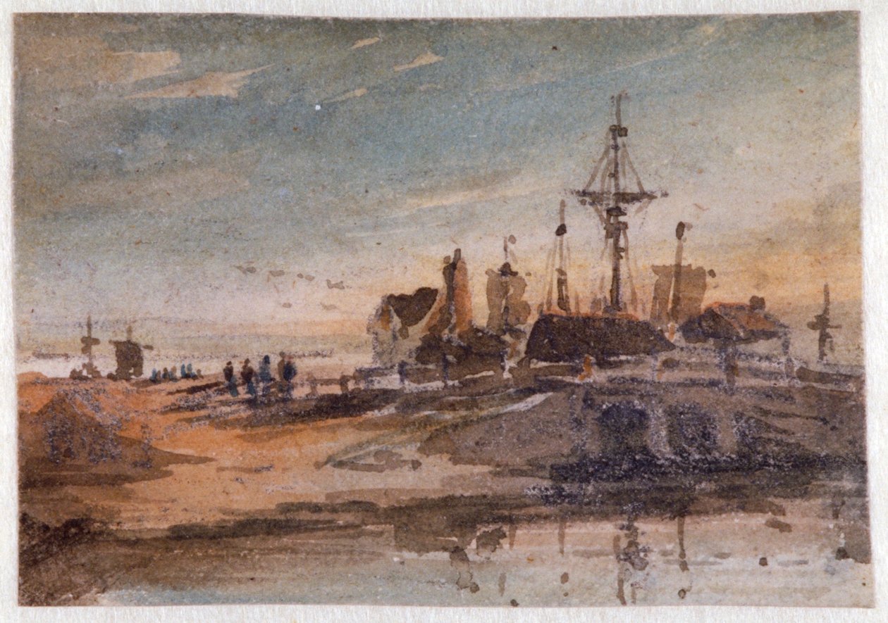 „Scena przybrzeżna”, c1798-1842. autorstwa John Varley I