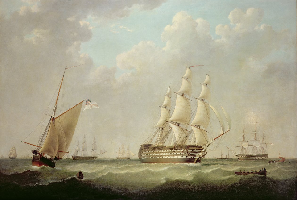 H.M.S. Britannia, 1847 (op) autorstwa John Ward of Hull