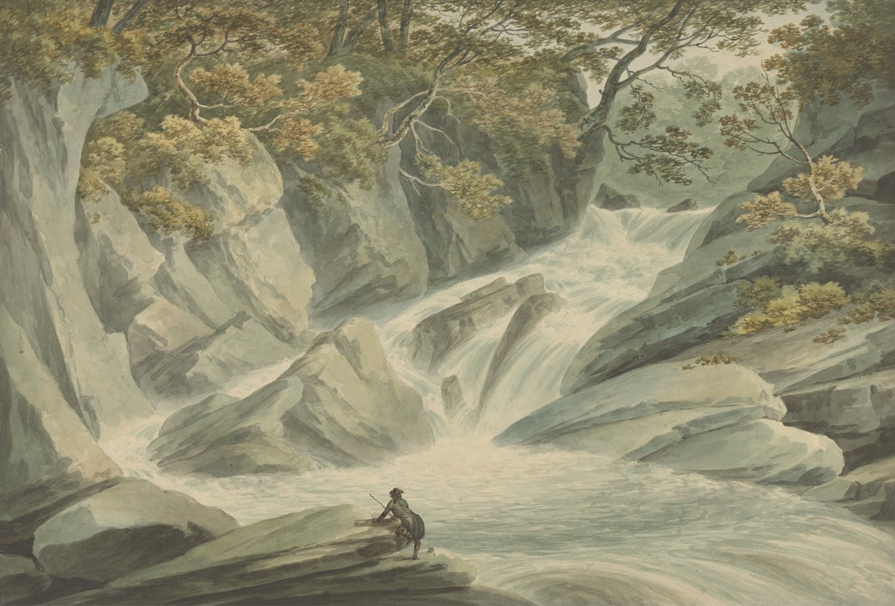 Hafod: górna część kaskady autorstwa John Warwick Smith