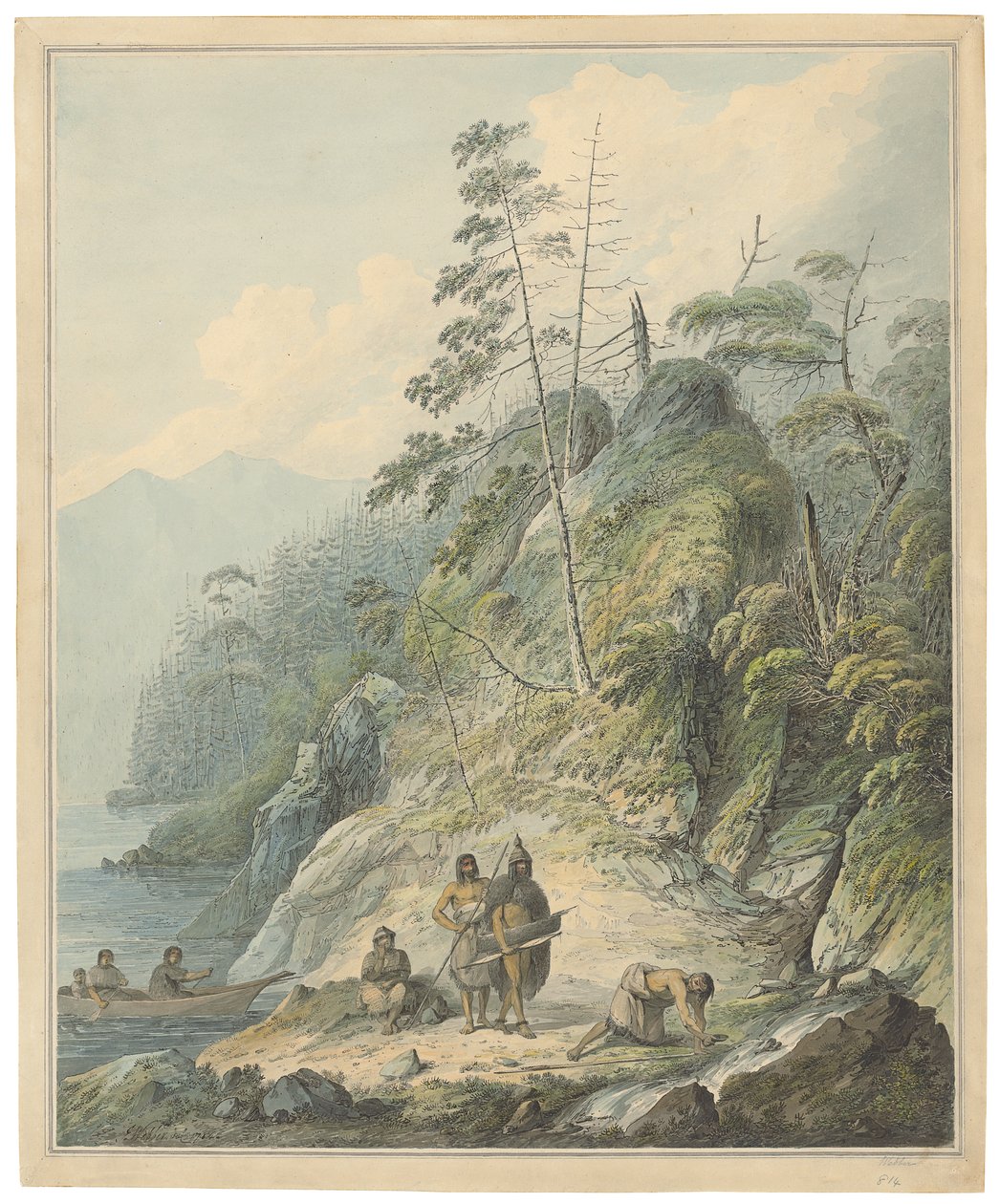 Widok w Nootka Sound, 1784 autorstwa John Webber