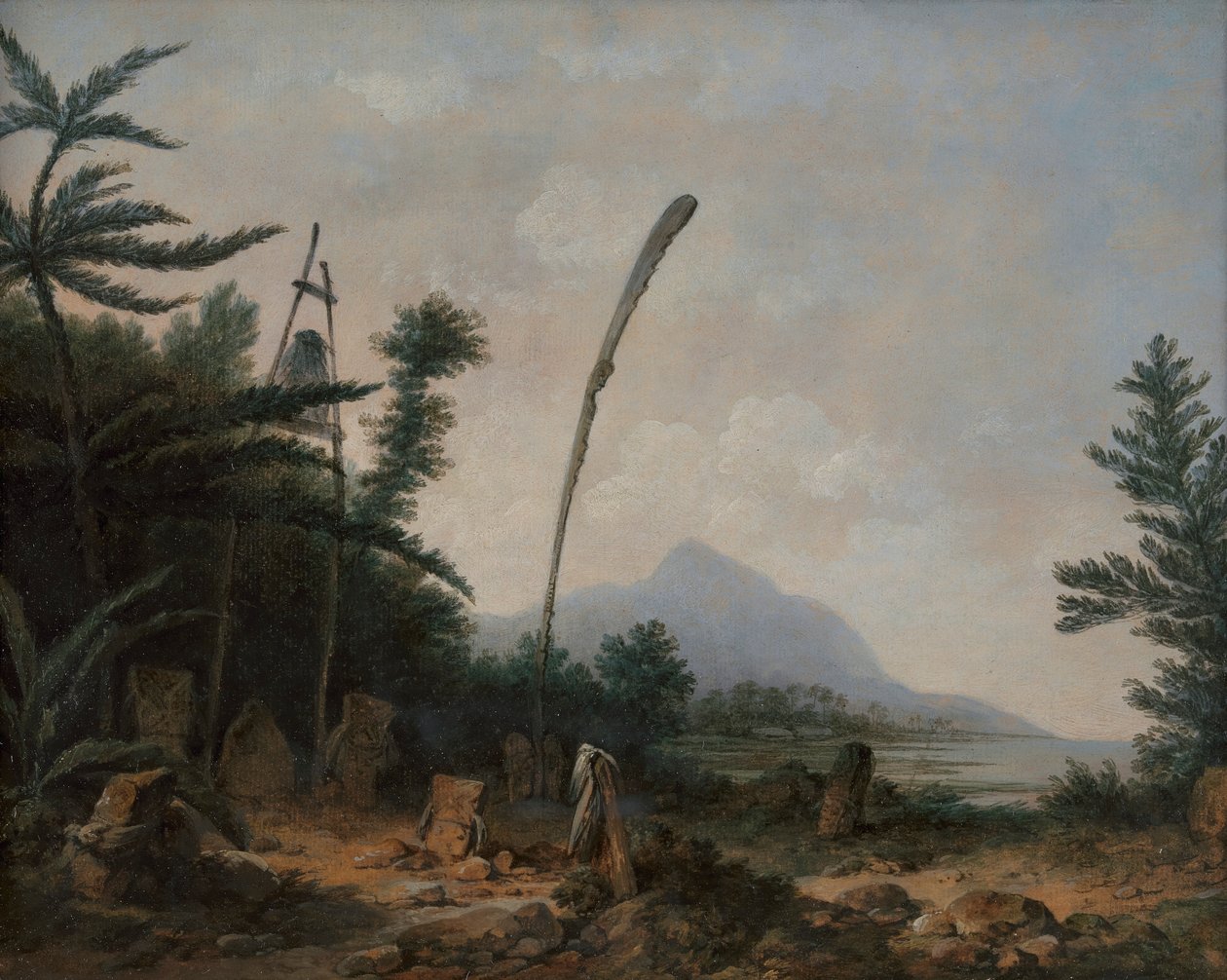 Miejsce pochówku na morzach południowych autorstwa John Webber