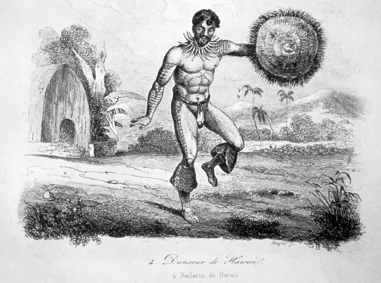 Tancerka hawajska, ok. 1770-1793 autorstwa John Webber