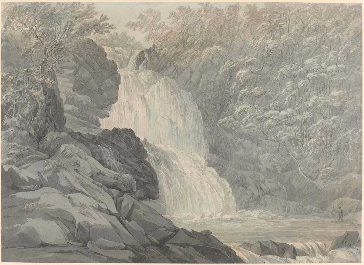 Mawddach Falls w pobliżu Dolgelly autorstwa John Webber