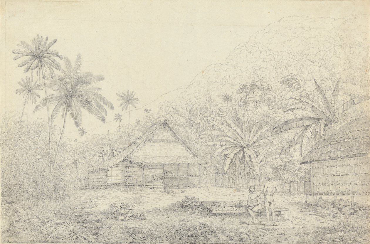 Widok na wyspę Krakatau autorstwa John Webber