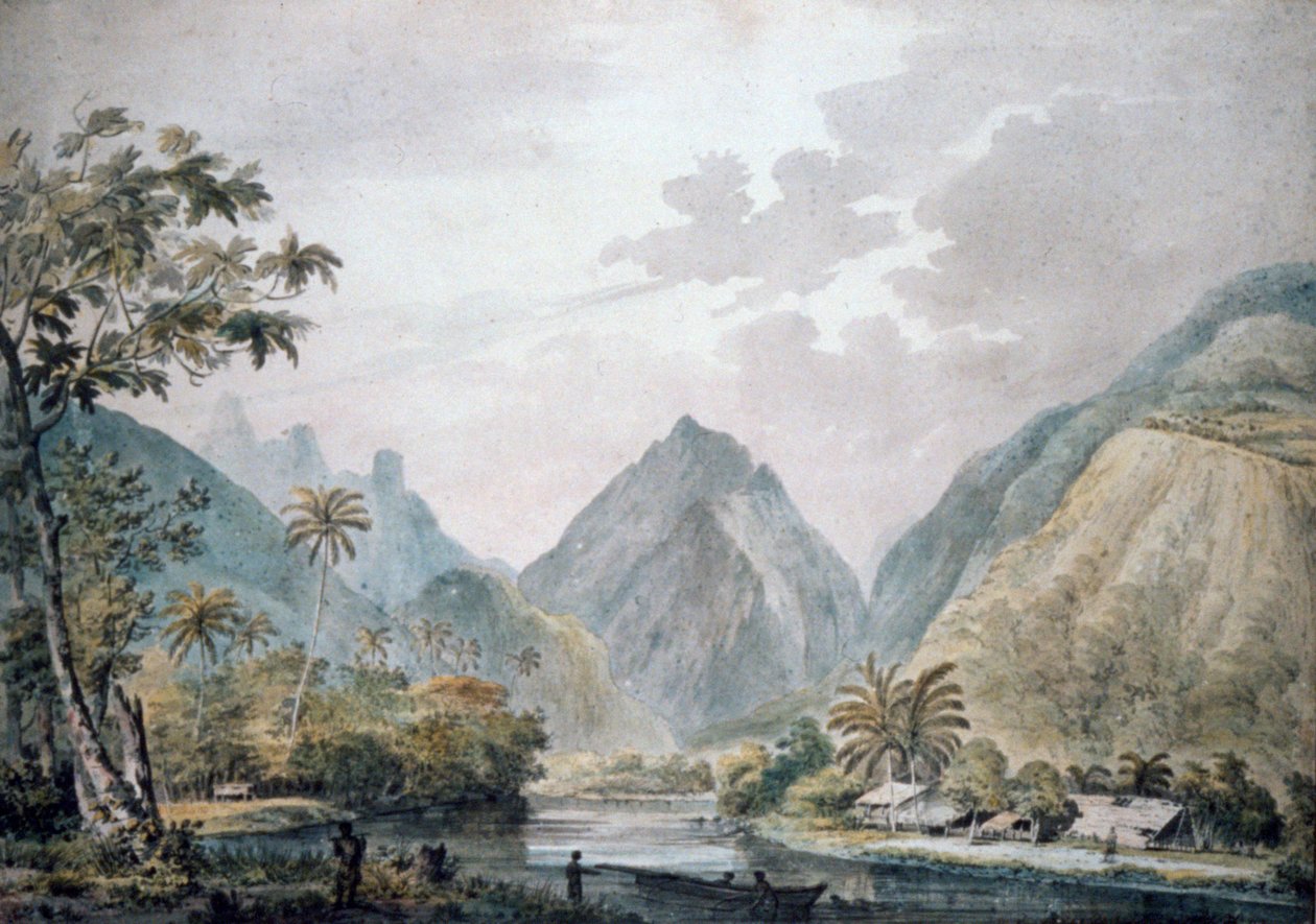 Widok na dolinę Vaitepiha, Tahiti, 1777 autorstwa John Webber