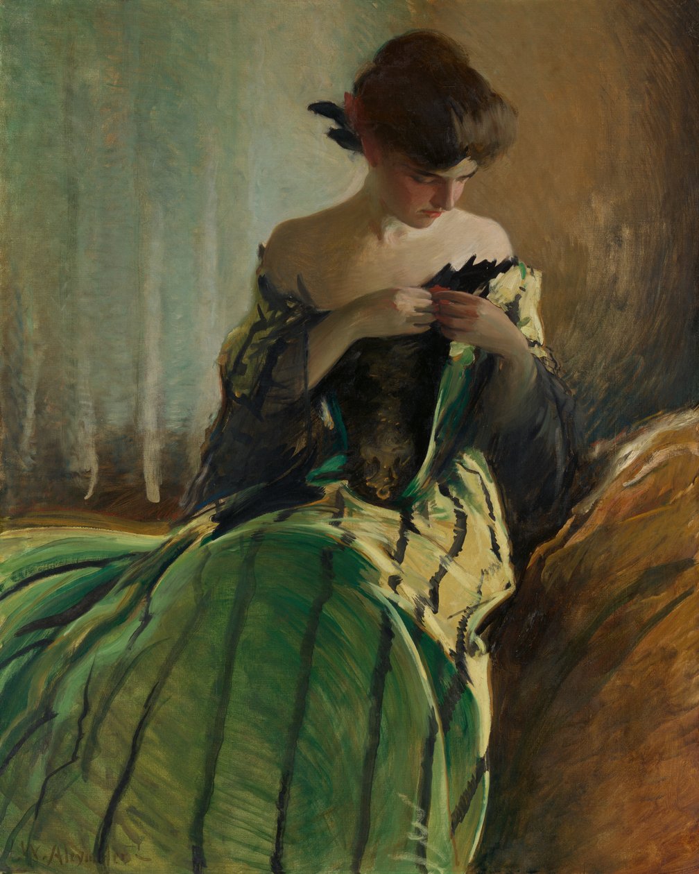 Studium w czerni i zieleni, 1906. autorstwa John White Alexander