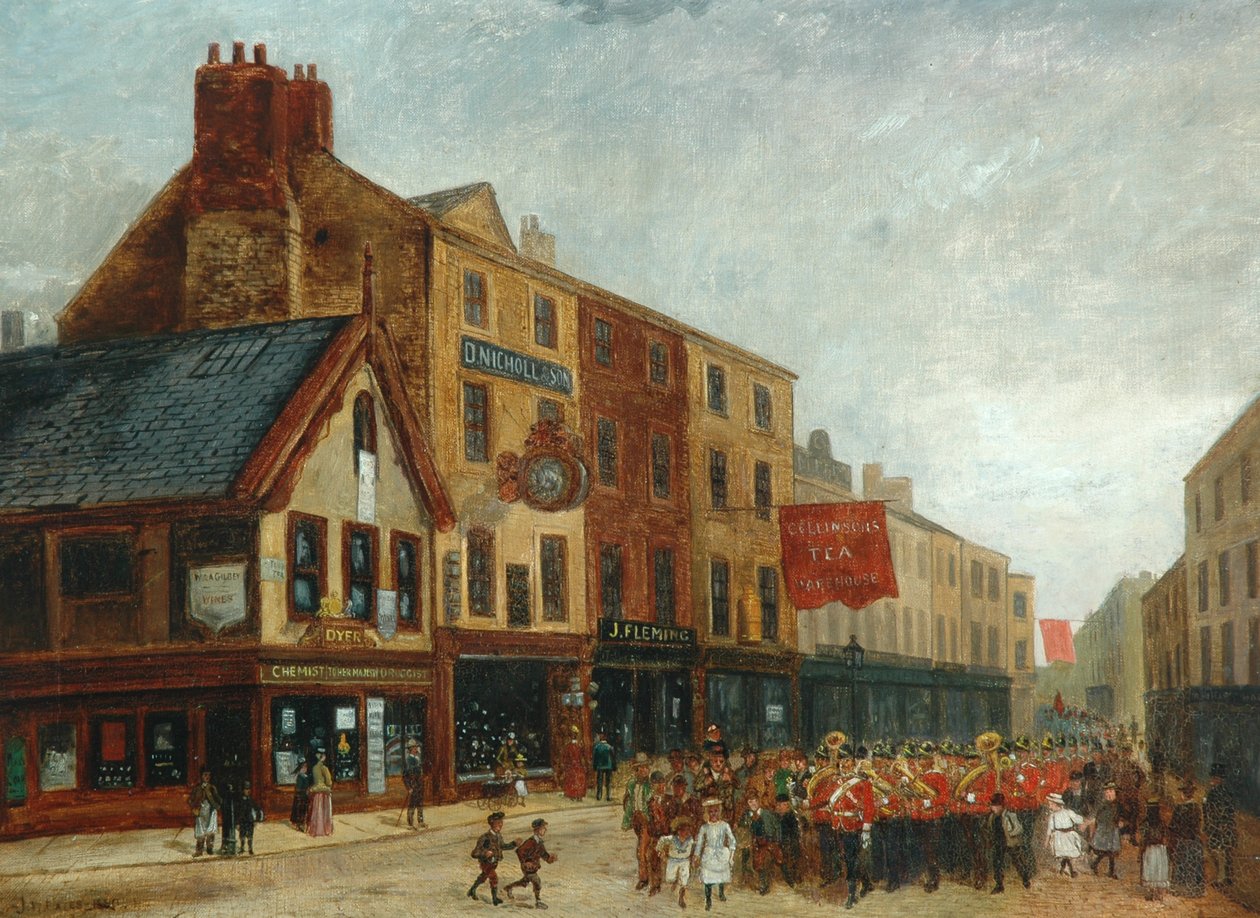 Scena uliczna w Halifax, 1890 autorstwa John William Oates