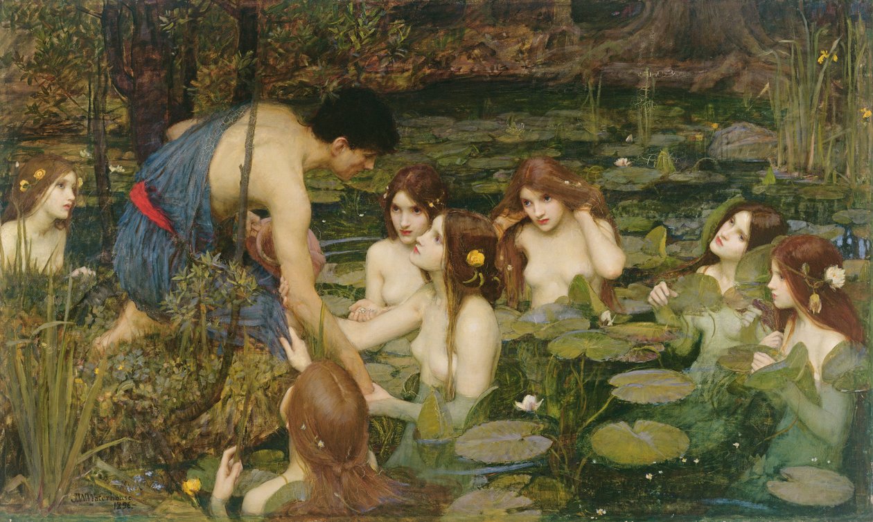 Hylas i nimfy autorstwa John William Waterhouse