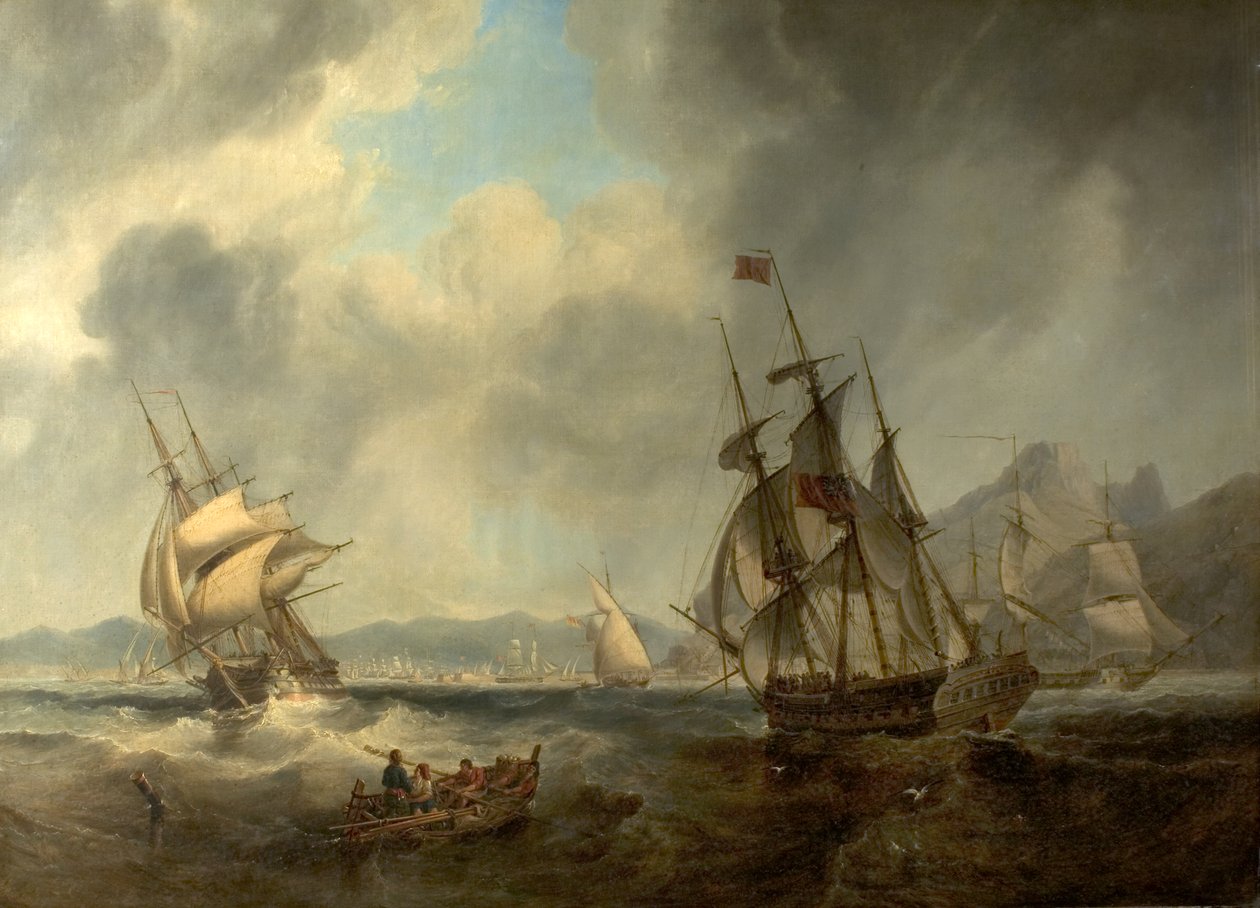 Scena na Morzu Śródziemnym, 1842 autorstwa John Wilson Carmichael
