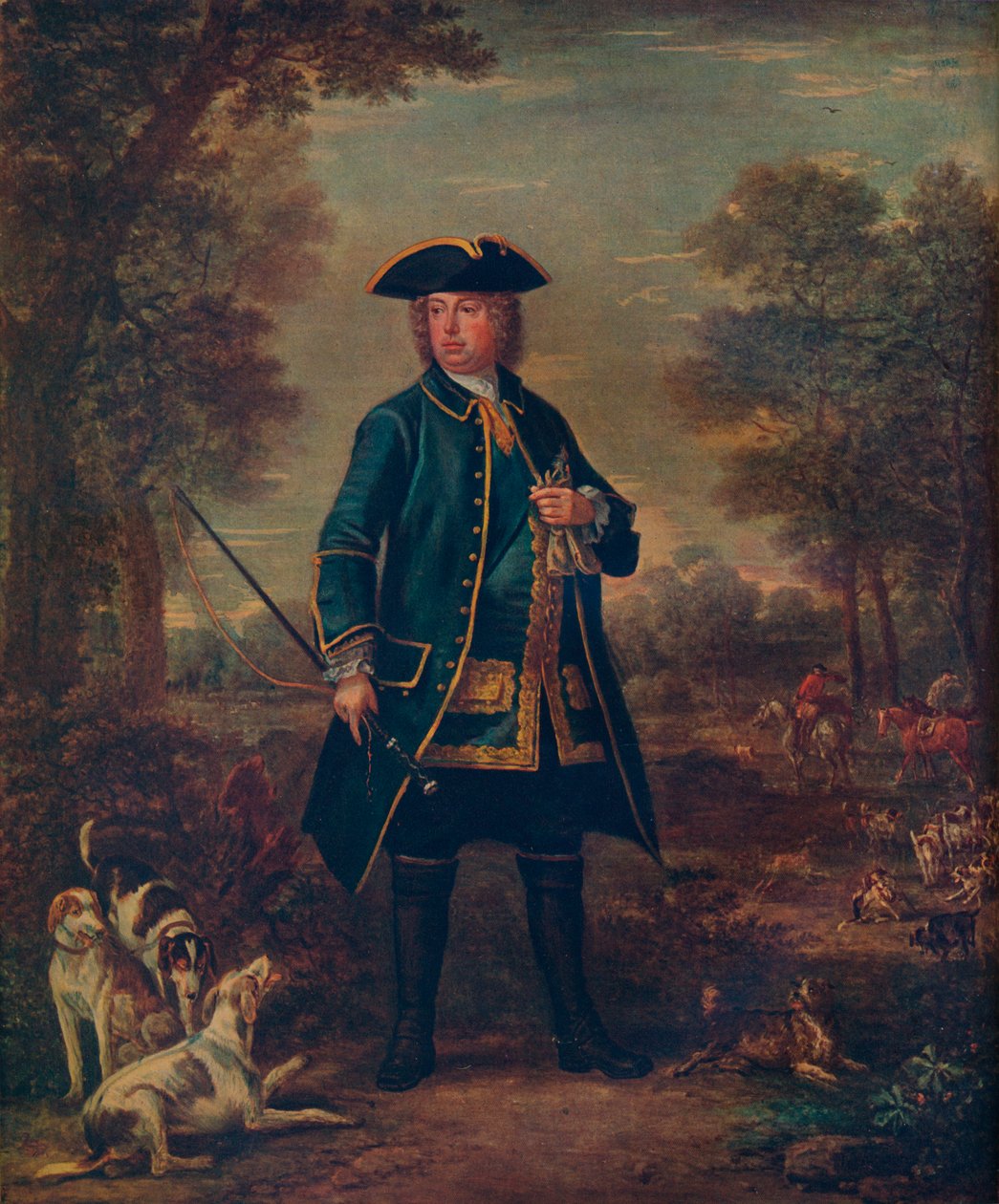 „Sir Robert Walpole z psami”, XVIII w. autorstwa John Wooton