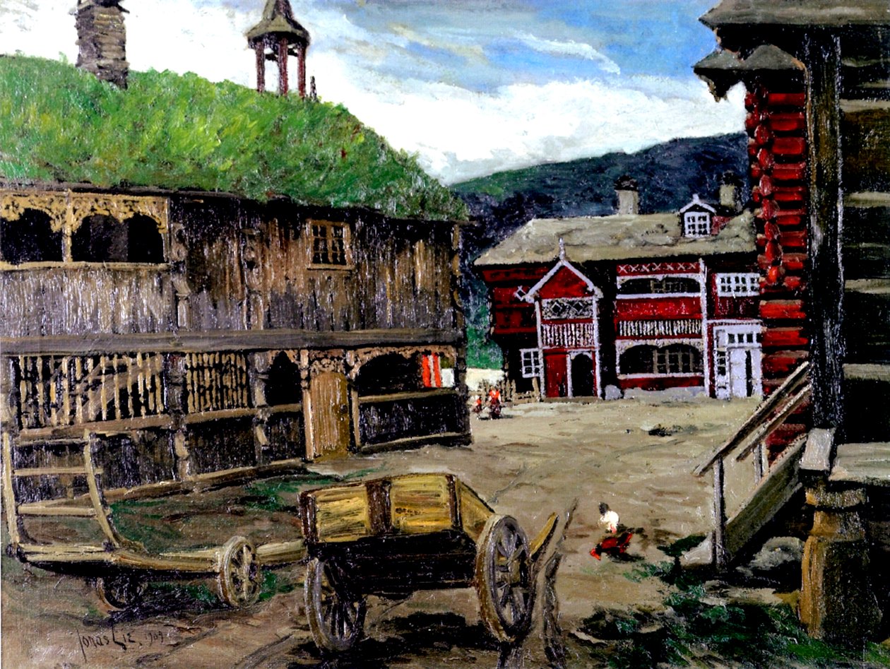 Wioska norweska, 1909 autorstwa Jonas Lie