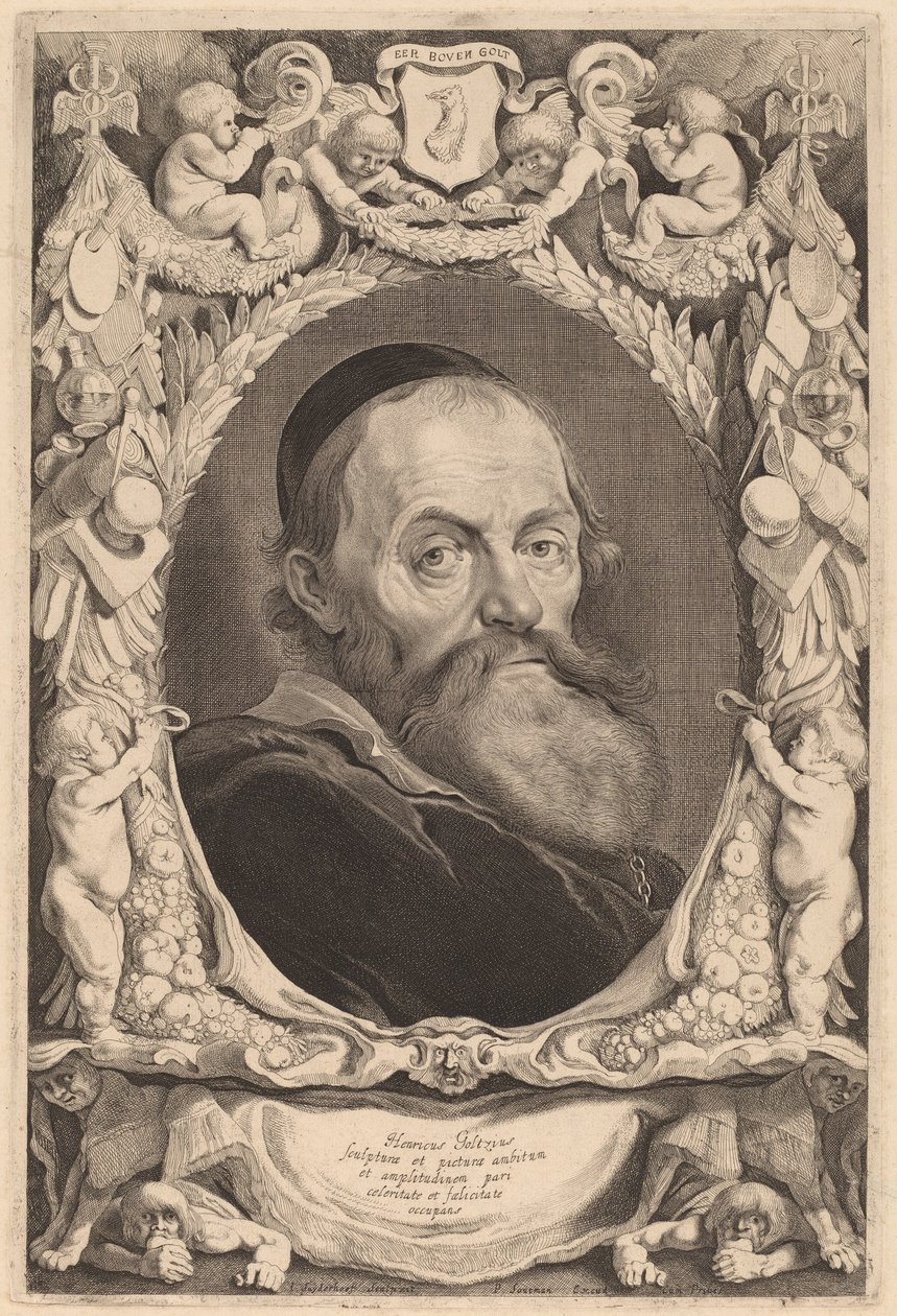 Hendrik Goltzius autorstwa Jonas Suyderhoff after Pieter Claesz Soutman