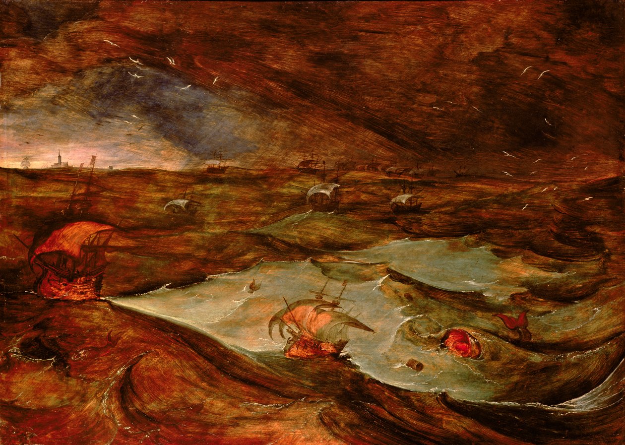Burza na morzu, 1610 autorstwa Joos or Josse de Momper