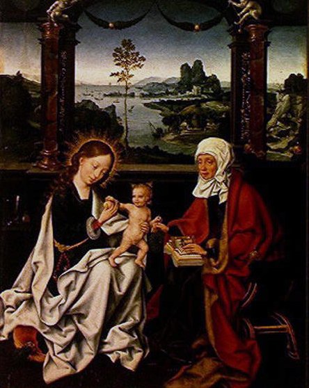 Madonna z Dzieciątkiem i św. autorstwa Joos van Cleve
