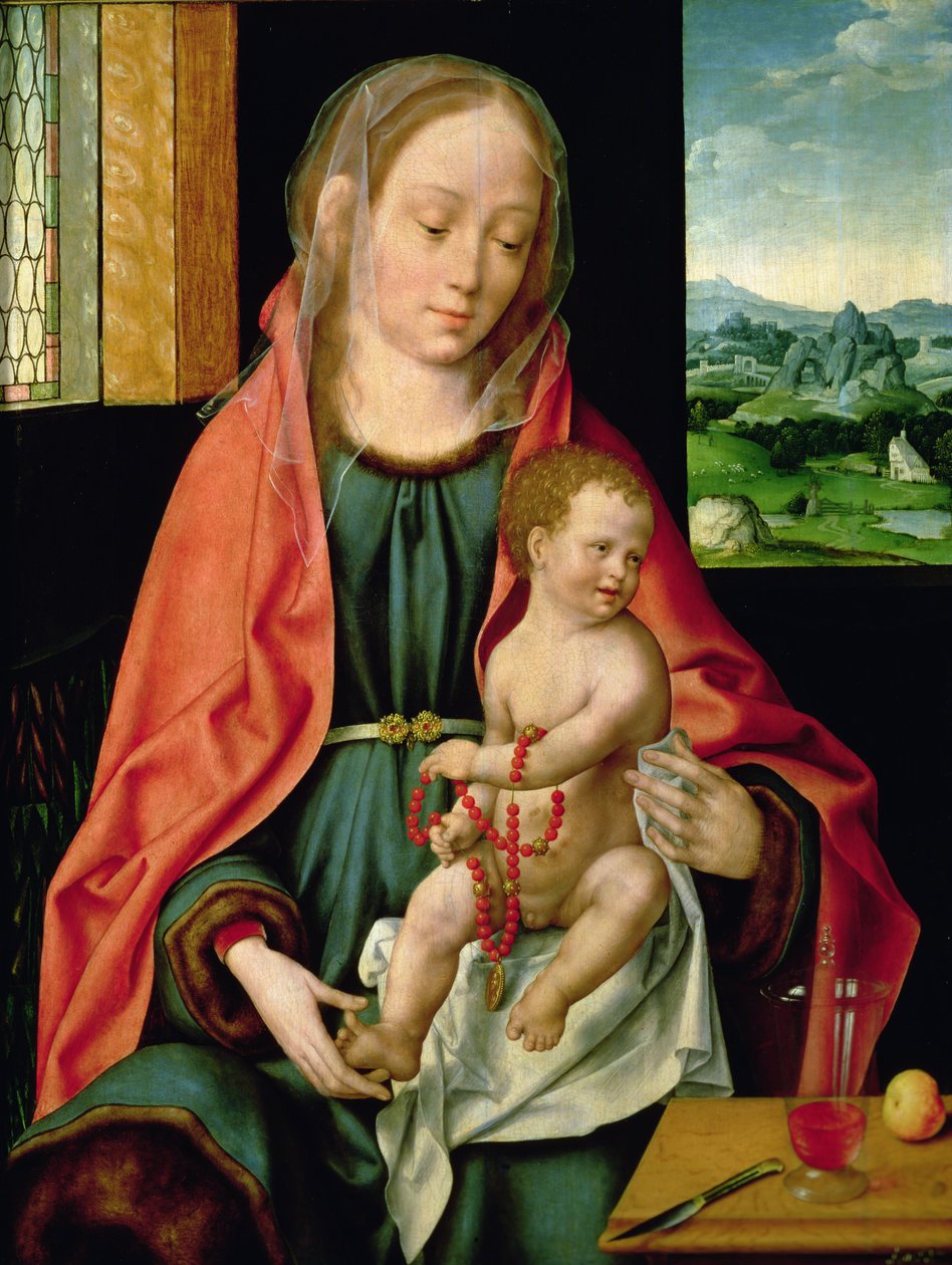Dziewica z Dzieciątkiem, 1530 (panel) autorstwa Joos van Cleve