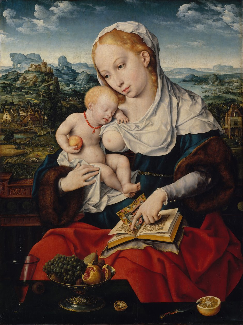 Dziewica z Dzieciątkiem, ca. 1525. autorstwa Joos van Cleve