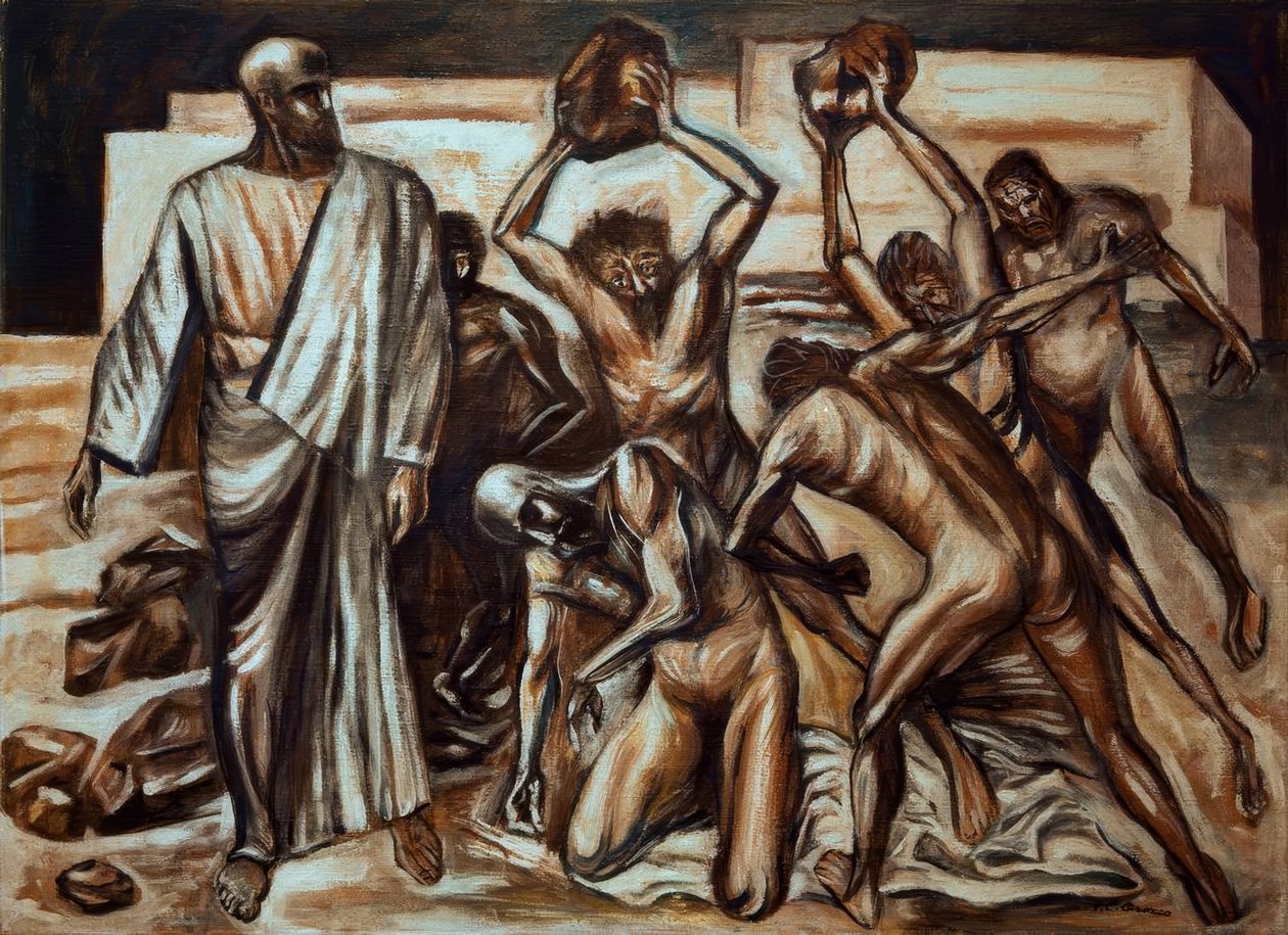 Męczeństwo św. Szczepana autorstwa José Clemente Orozco