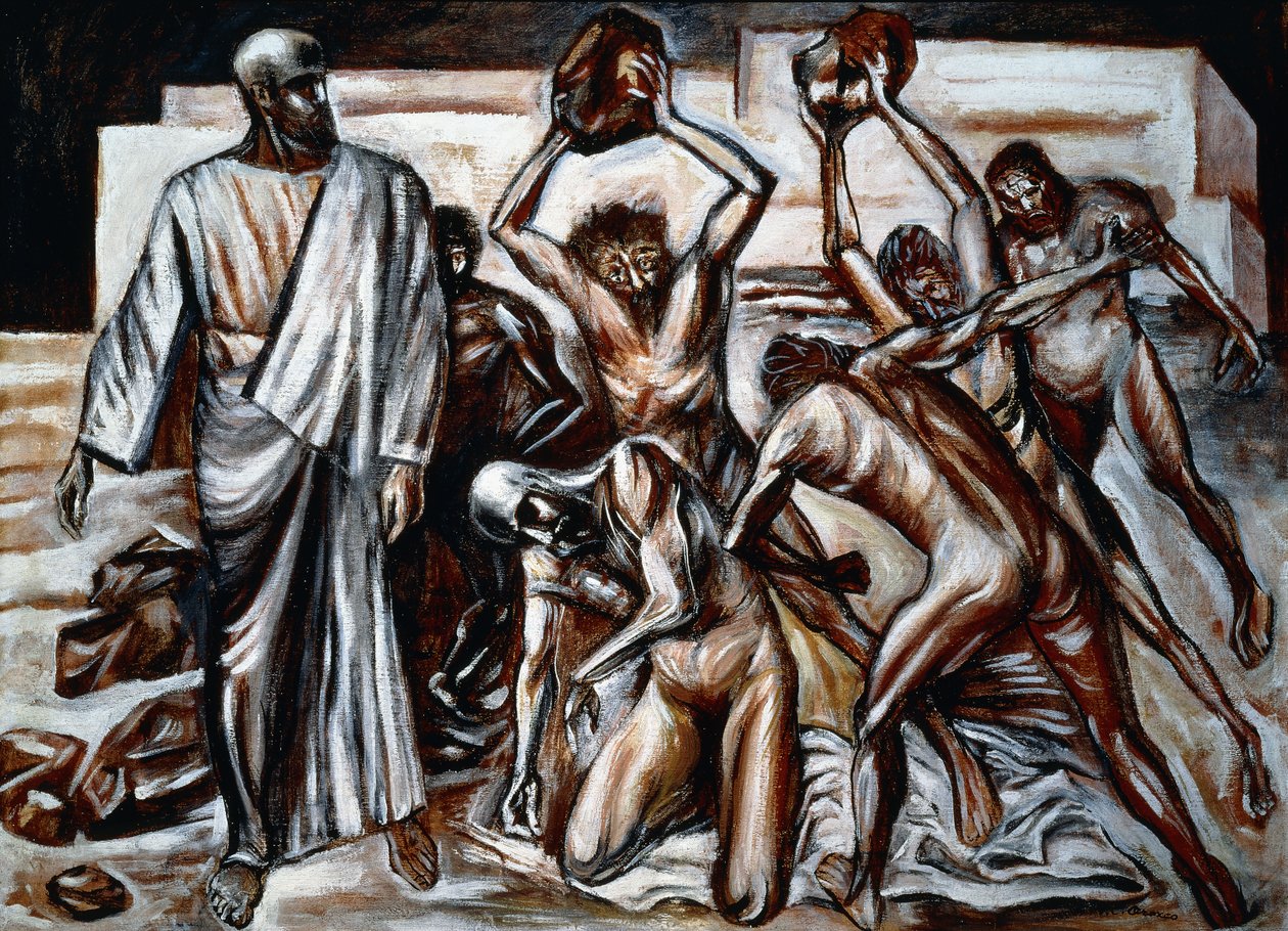 Męczeństwo św. Estebana autorstwa José Clemente Orozco