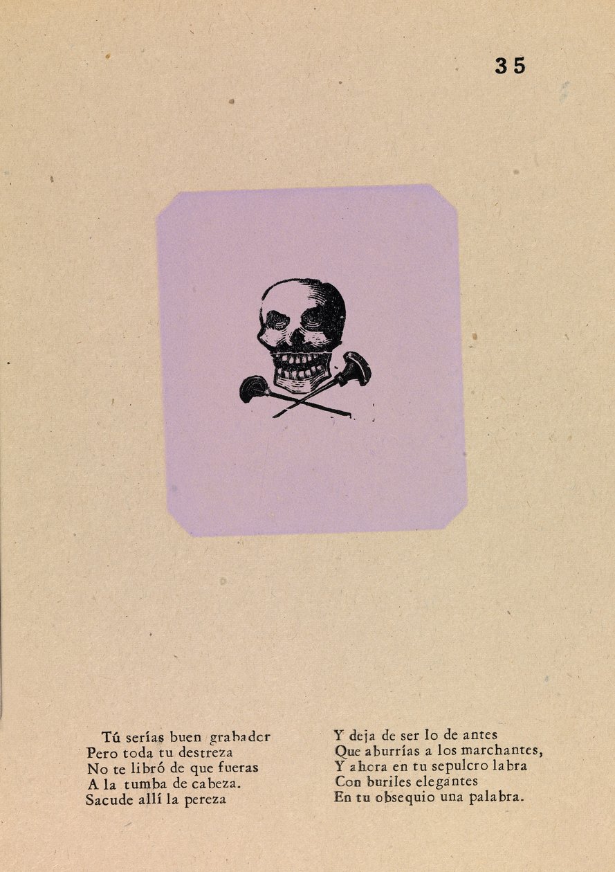 Calavera grawera autorstwa José Guadalupe Posada