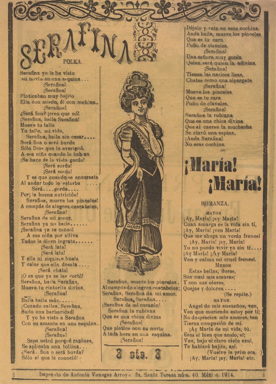 Serafina autorstwa José Guadalupe Posada