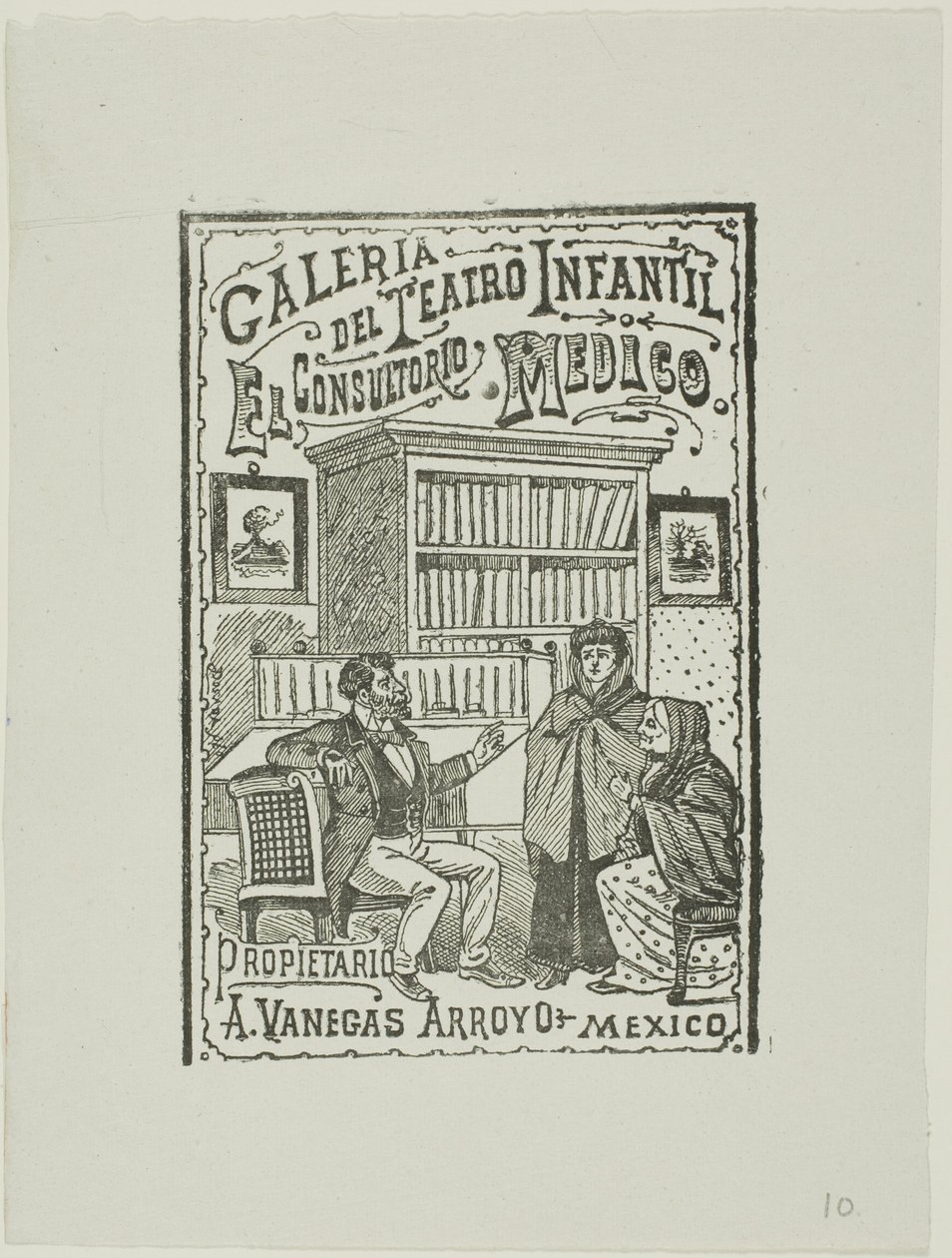 Gabinet lekarski autorstwa José Guadalupe Posada