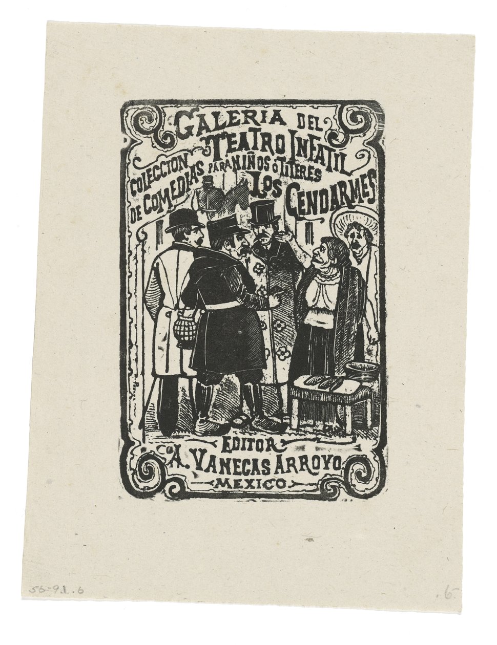 Los Gendarmes (rycina) autorstwa José Guadalupe Posada